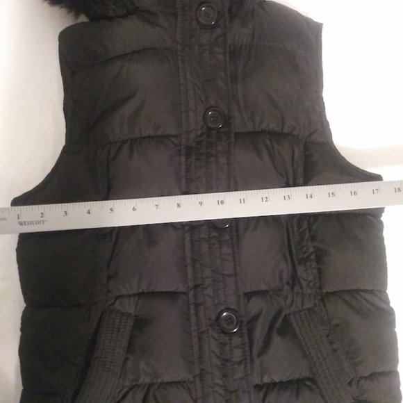 Arizona Jean Company women's size M black puffer hooded vest - Picture 7 of 11
